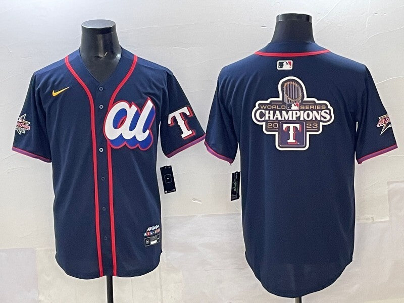 Texas Rangers Rangers 29 All-Star Style 2 Baseball Jersey baseball jersey product view 1