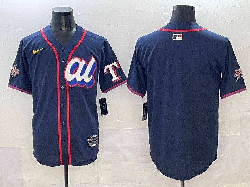 Texas Rangers Rangers 29 All-Star Style 4 Baseball Jersey baseball jersey product view 1