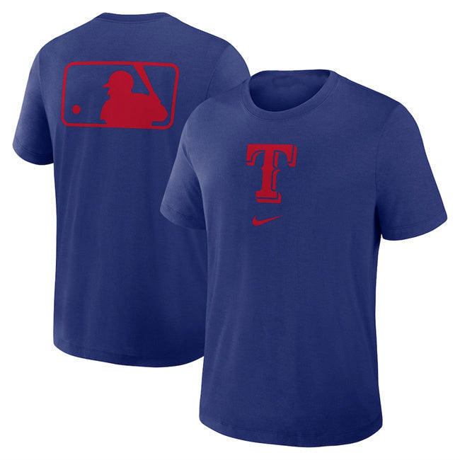 Texas Rangers Royal Early Work Tri-Blend Dri-FIT T-Shirt Baseball Jersey baseball jersey product view 1