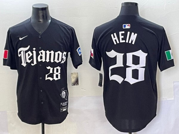 Texas Rangers #28 Jonah Heim Rangers 5 Collaboration Style 1 Baseball Jersey baseball jersey product view 1
