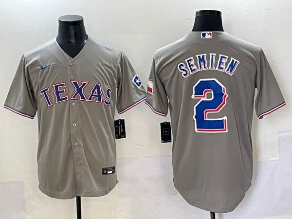 Texas Rangers #2 Marcus Semien Rangers Adult Baseball Jersey baseball jersey product view 1