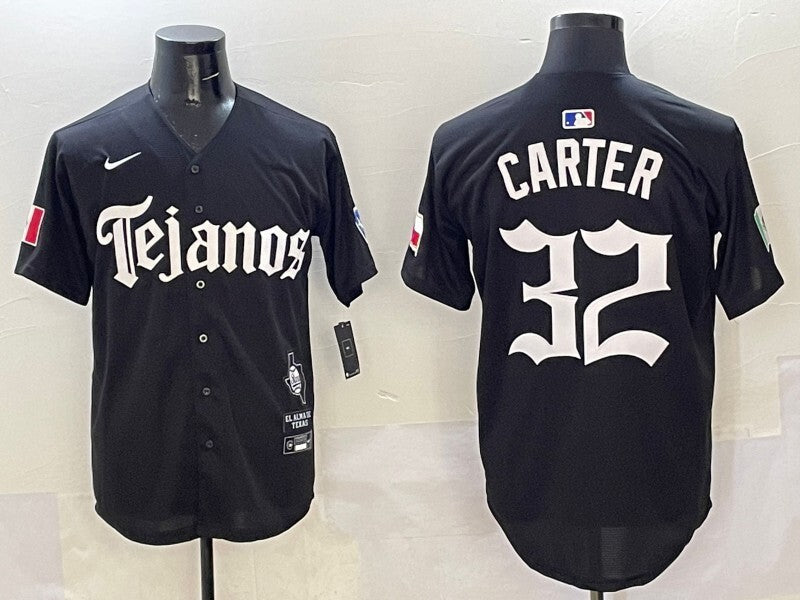 Texas Rangers #32 Evan Carter Rangers 5 Collaboration Style 2 Baseball Jersey baseball jersey product view 1