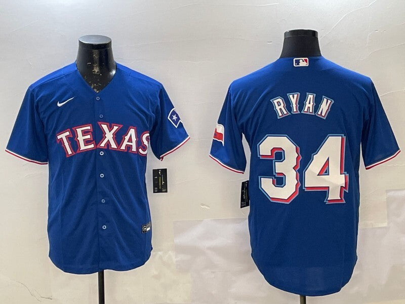 Texas Rangers #34 Nolan Ryan Rangers Fan Edition Baseball Jersey baseball jersey product view 1