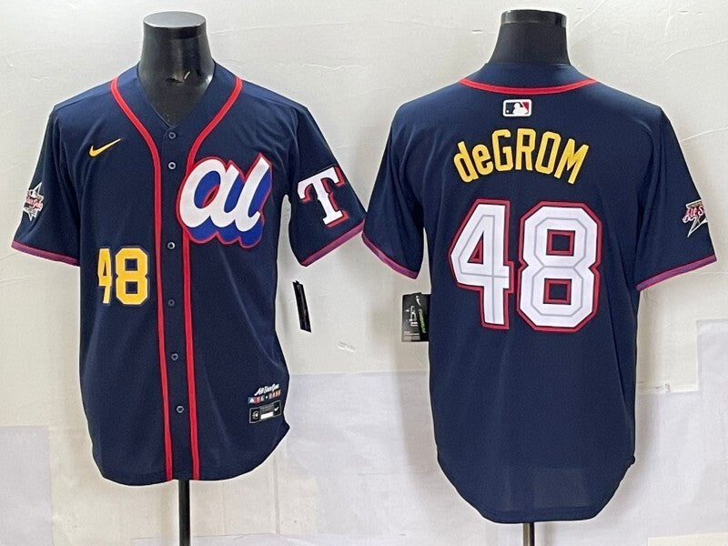 Texas Rangers #48 Jacob deGrom Rangers 25 All-Star Style 1 Baseball Jersey baseball jersey product view 1