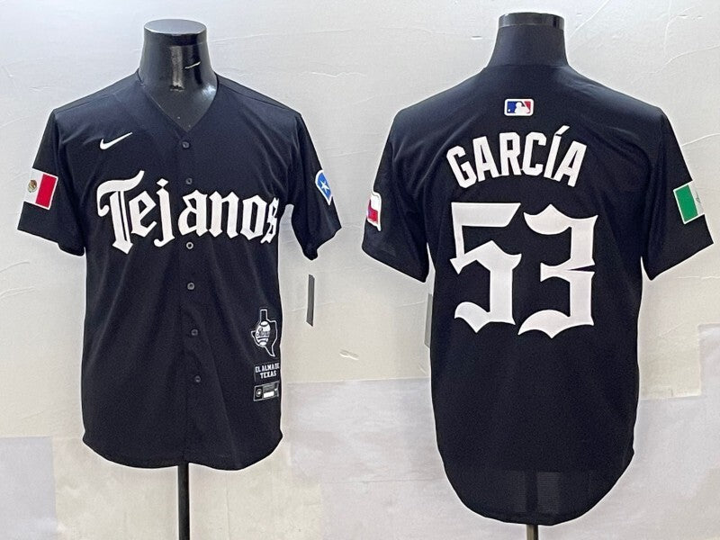 Texas Rangers #53 Adolis Garcia Rangers 5 Collaboration Style 3 Baseball Jersey baseball jersey product view 1