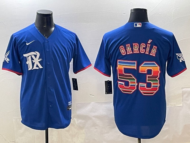 Texas Rangers #53 Adolis Garcia Team Adult Baseball Jersey baseball jersey product view 1