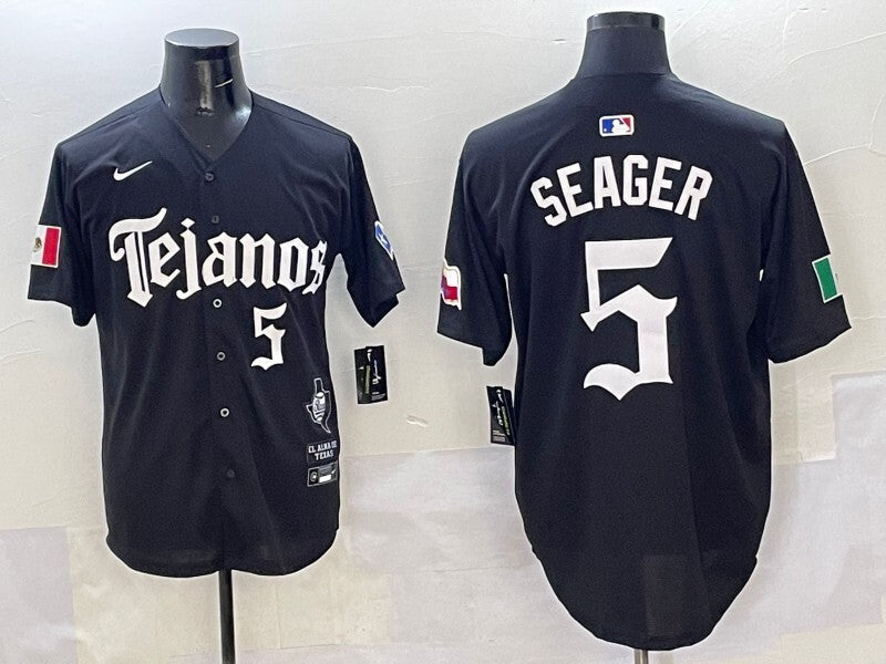 Texas Rangers #5 Corey Seager Rangers 5 Collaboration Style 1 Baseball Jersey baseball jersey product view 1