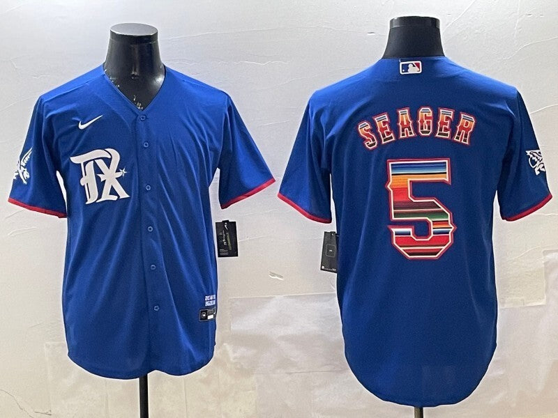 Texas Rangers #5 Corey Seager Team Adult Baseball Jersey baseball jersey product view 1