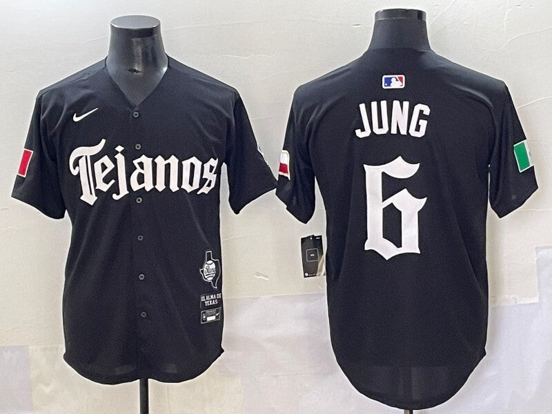 Texas Rangers #6 Josh Jung Rangers 5 Collaboration Style 2 Baseball Jersey baseball jersey product view 1