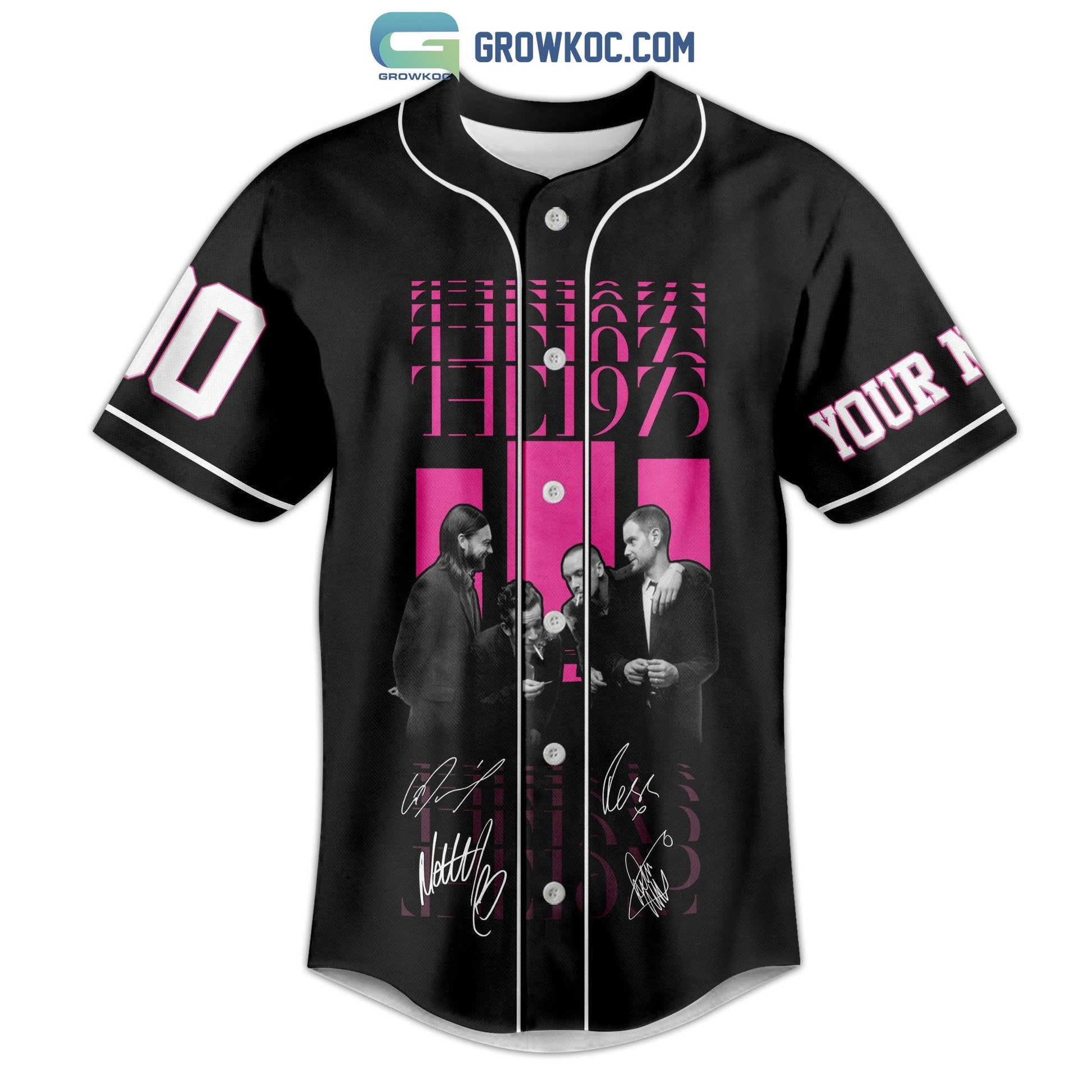 The 1975 At Their Very Best Tour 2023 Black Design Baseball Jersey baseball jersey product view 2