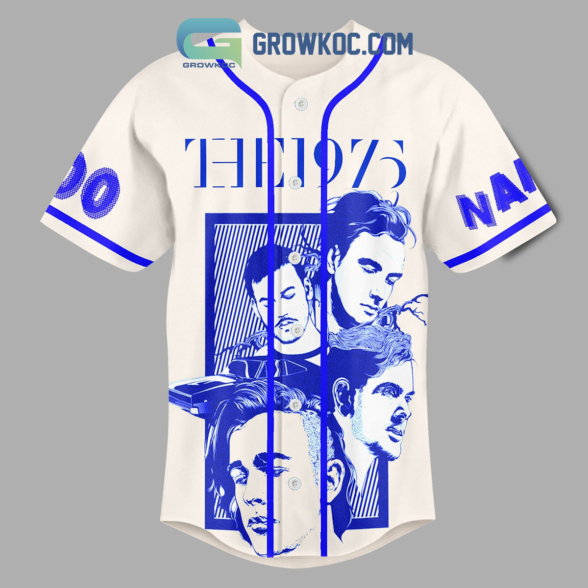 The 1975 Fan God Bless Personalized Baseball Jersey baseball jersey product view 3