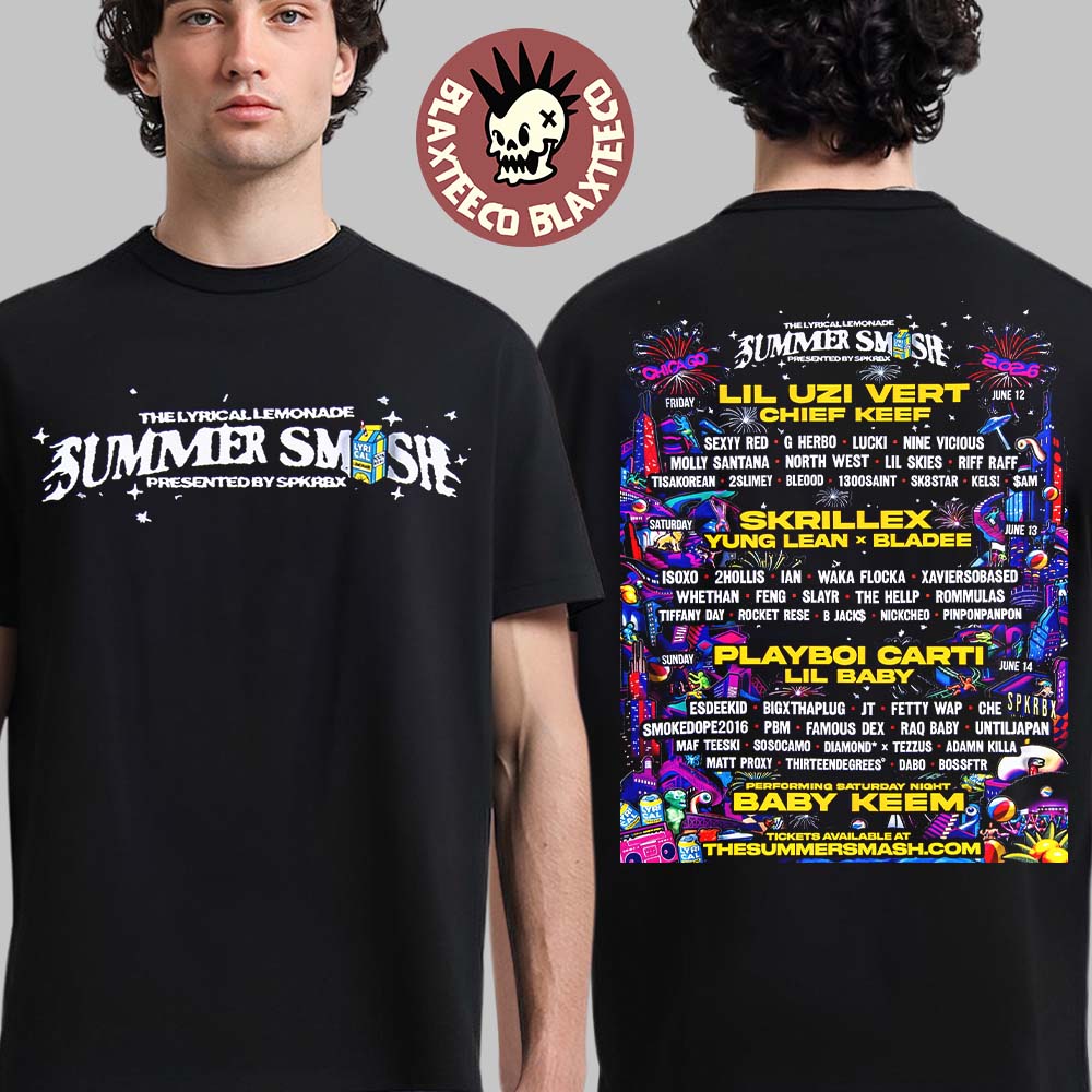 The 2026 Lyrical Lemonade Summer Smash Chicago Full Lineup At SeatGeek Stadium From June 12 To 14 2026 Two Sided T-Shirt - T-Shirt, Sweatshirt, Hoodie