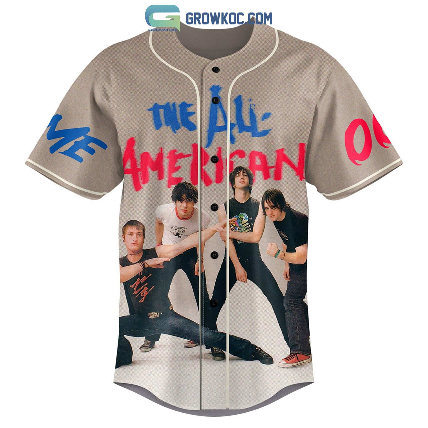 The All American Rejects New Found Glory Personalized Baseball Jersey baseball jersey product view 3