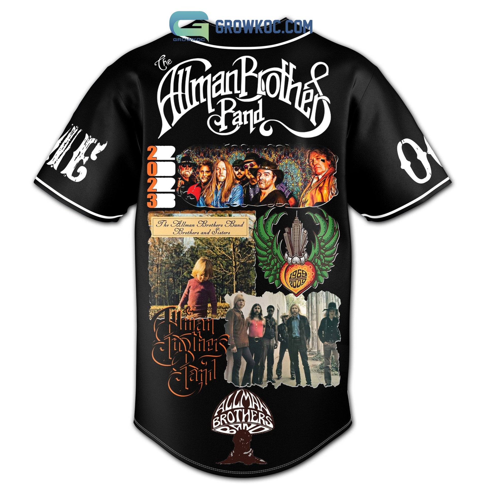 The Allman Brothers Band World Tour 2023 Personalized Baseball Jersey baseball jersey product view 3
