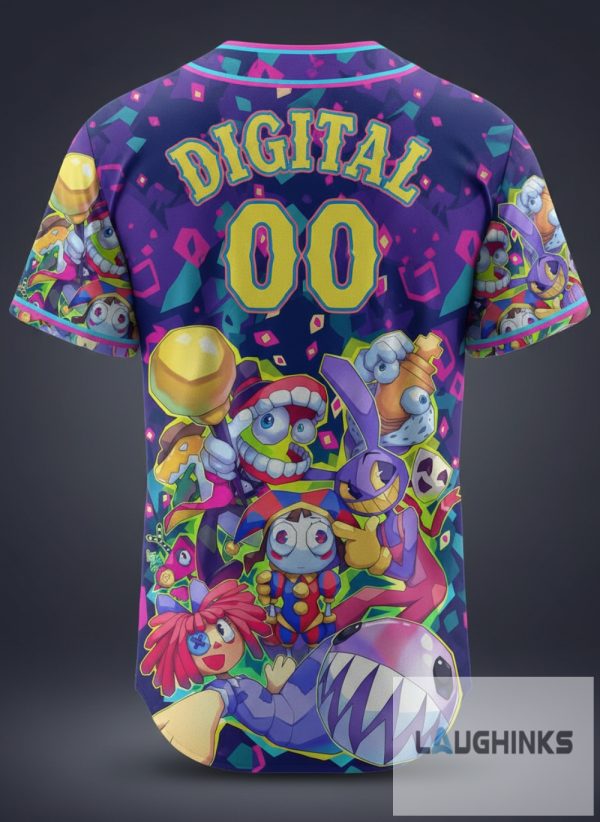 The Amazing Digital Circus Aop Custom Name And Number Baseball Jersey Shirt baseball jersey product view 1