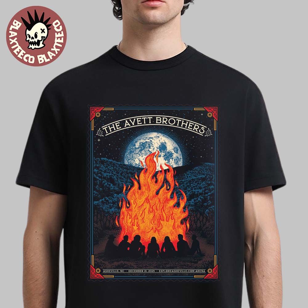 The Avett Brothers Asheville North Carolina 2025 Event Poster At Explore Asheville Com Arena On December 31 2025 Unisex T-Shirt - T-Shirt, Sweatshirt, Hoodie