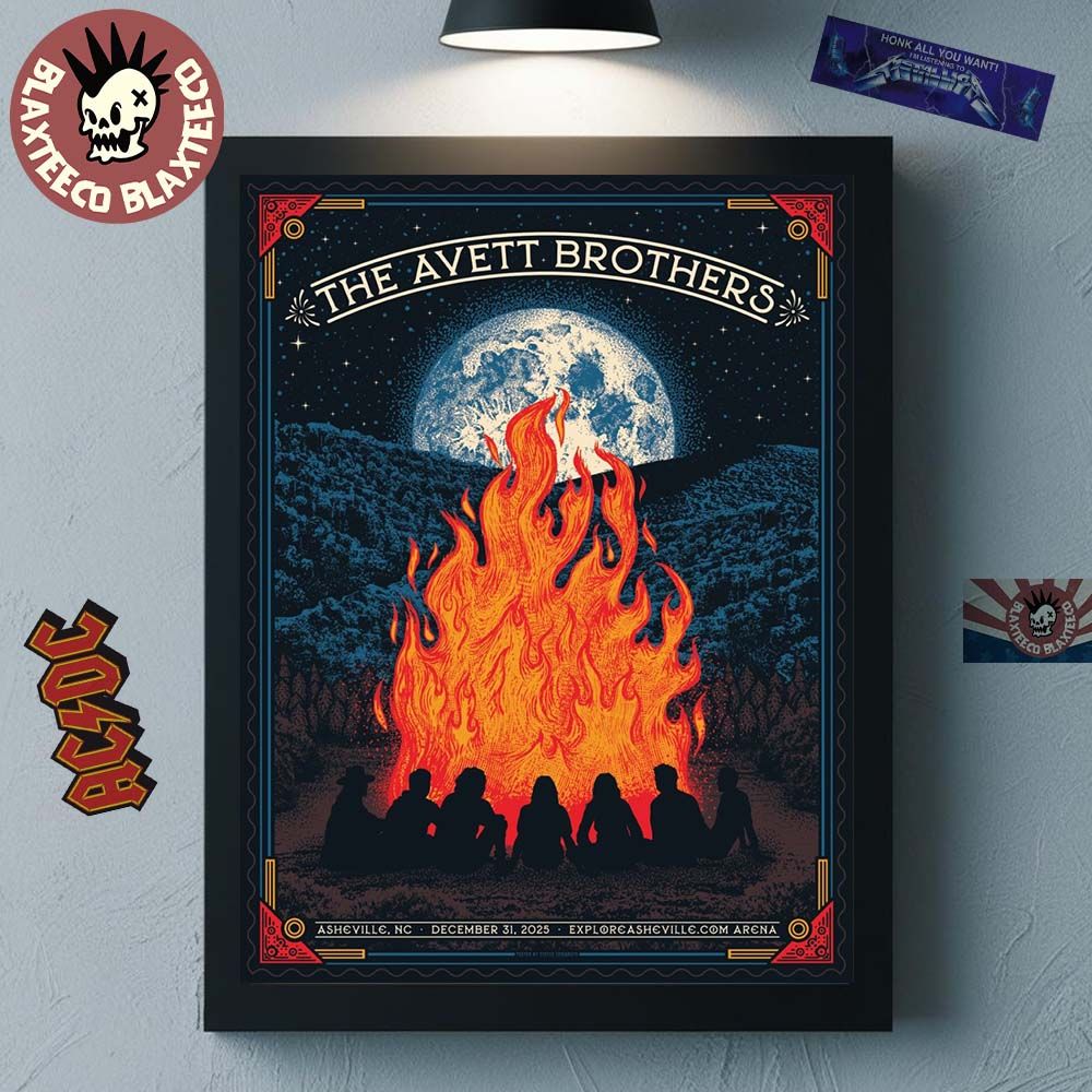 The Avett Brothers Asheville North Carolina 2025 Event Poster At ExploreAsheville com Arena On December 31 2025 Decor Poster Canvas - T-Shirt, Sweatshirt, Hoodie