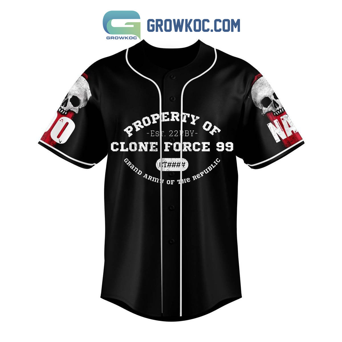 The Bad Batch Property Of Clone Force 99 Personalized Baseball Jersey baseball jersey product view 2