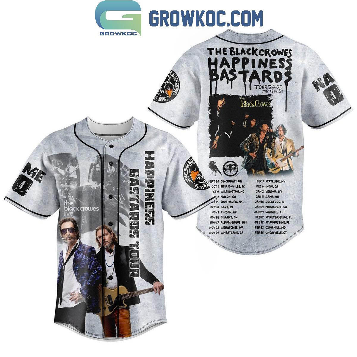 The Black Crowes Happiness Bastards Tour 2025 Personalized Baseball Jersey baseball jersey product view 1