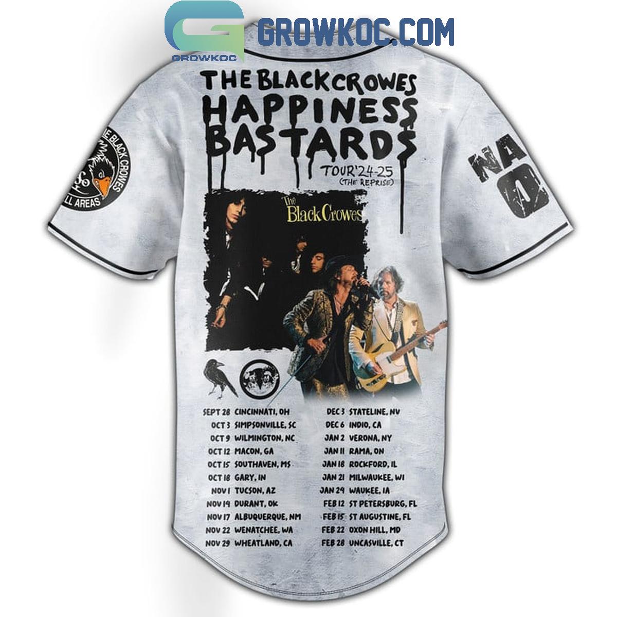 The Black Crowes Happiness Bastards Tour 2025 Personalized Baseball Jersey baseball jersey product view 3
