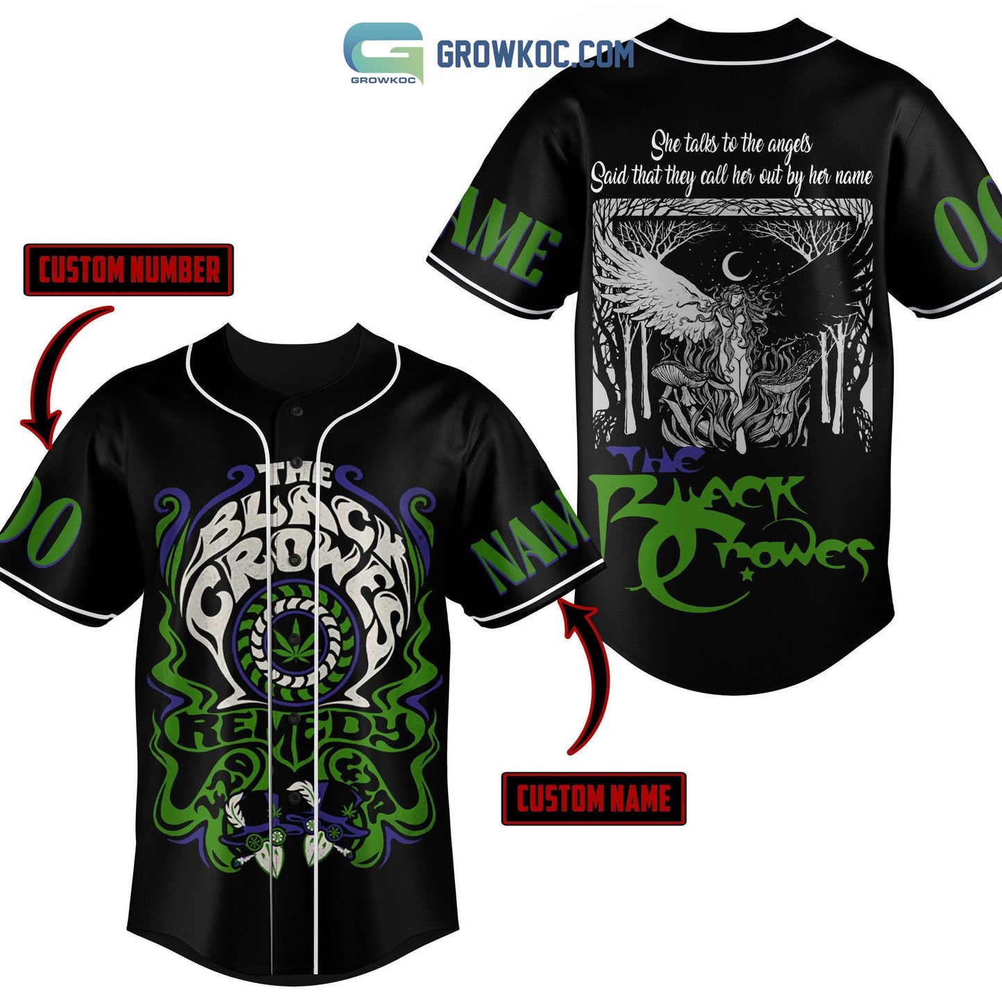 The Black Crowes Remedy Personalized Baseball Jersey baseball jersey product view 1