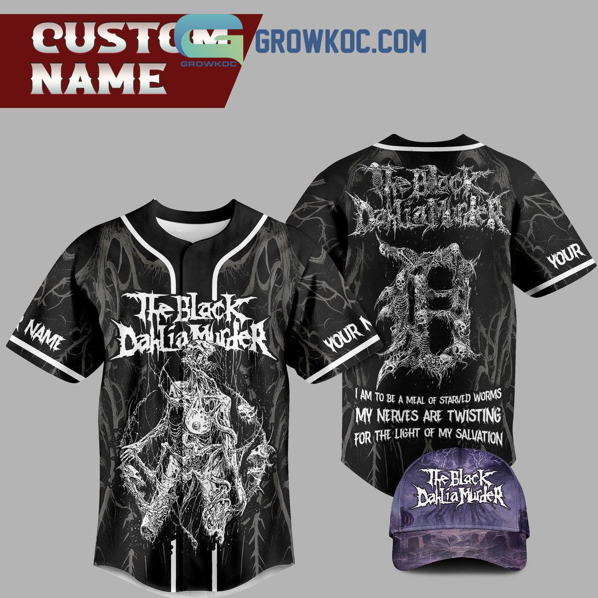 The Black Dahlia Murder Personalized Baseball Jersey baseball jersey product view 1