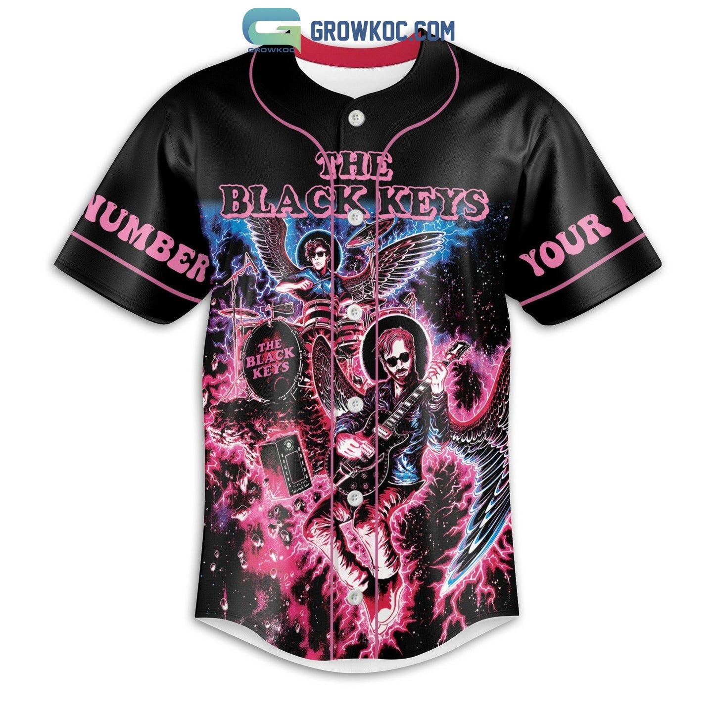 The Black Keys Let’s Rock Tour Personalized Baseball Jersey baseball jersey product view 2