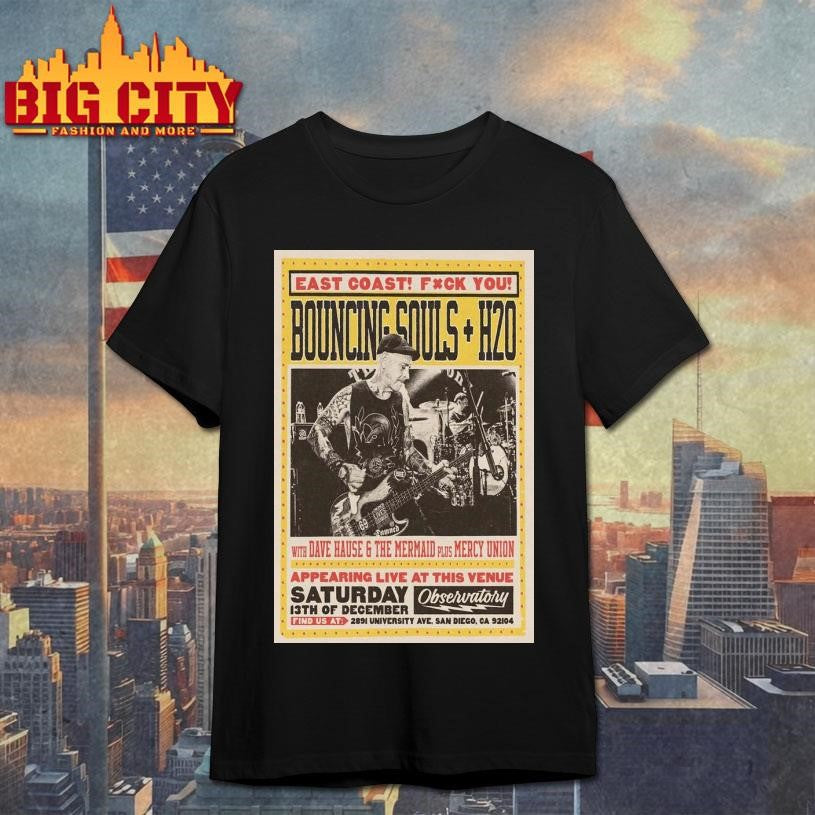 The Bouncing Souls San Diego California December 13 2025 Poster Shirt Unisex T-shirt, Sweatshirt, Hoodie, Long Sleeve Tee - T-Shirt, Sweatshirt, Hoodie