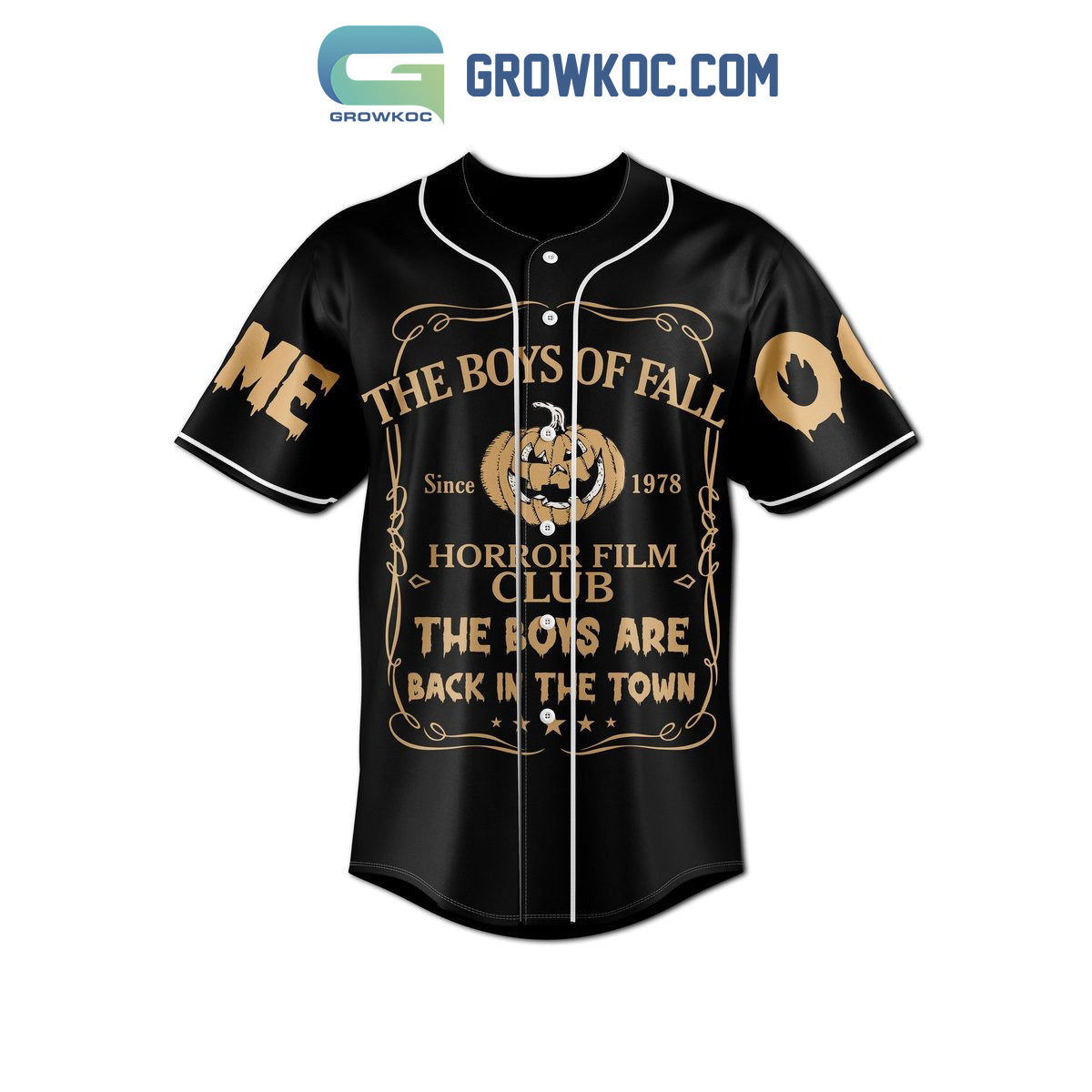 The Boys Of Fall Horror Film Club It’s The Most Wonderful Time Of The Years Personalized Baseball Jersey baseball jersey product view 1