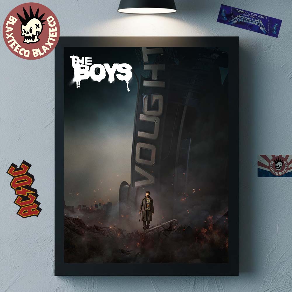 The Boys Season 5 Billy Butcher Destroys Vought Official Poster Canvas For Home Decor Unisex T-shirt, Sweatshirt, Hoodie, Long Sleeve Tee - T-Shirt, Sweatshirt, Hoodie