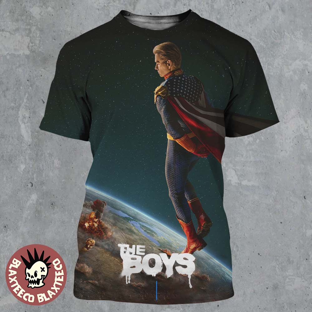 The Boys Season 5 Homelander Watching The World Destroyed Official Poster All Over Print Shirt - T-Shirt, Sweatshirt, Hoodie