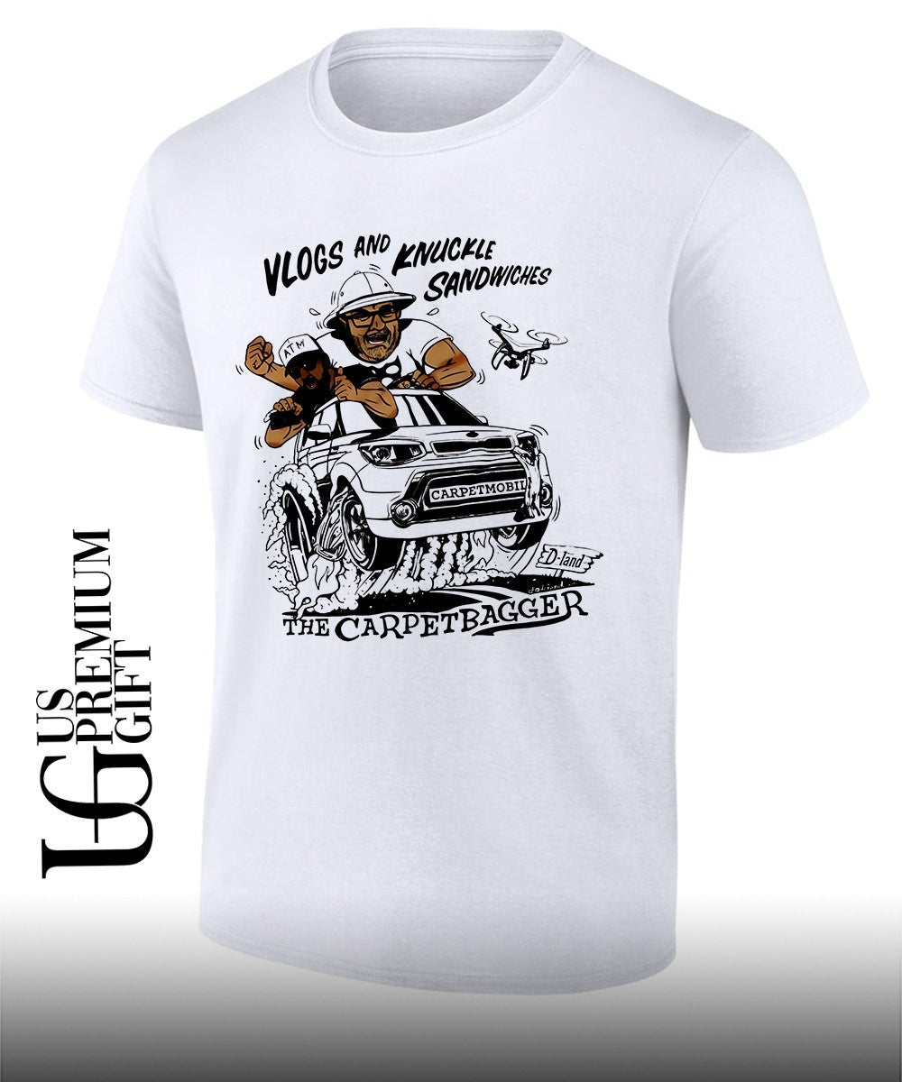 The Carpetbagger Vlogs and Knuckle Sandwiches Carpetmobil shirt Unisex T-shirt, Sweatshirt, Hoodie, Long Sleeve Tee - T-Shirt, Sweatshirt, Hoodie