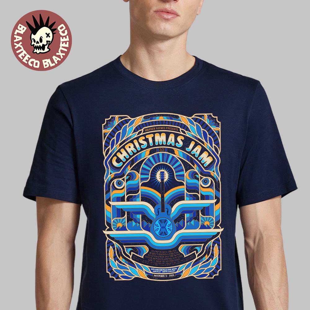 The Christmas Jam 2025 Festival Warren Haynes Presents Art Poster By Chris Gallen For Asheville North Carolina At Exploreashville.com Arena On December 13 2025 T-Shirt - T-Shirt, Sweatshirt, Hoodie