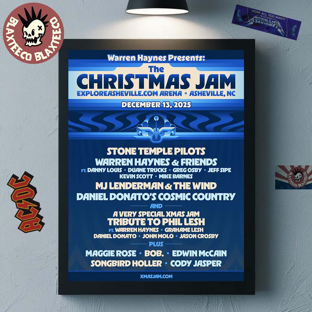 The Christmas Jam 2025 Full Lineup Poster In Asheville North Carolina At Exploreasheville.com Arena On December 13 2025 Poster Canvas - T-Shirt, Sweatshirt, Hoodie