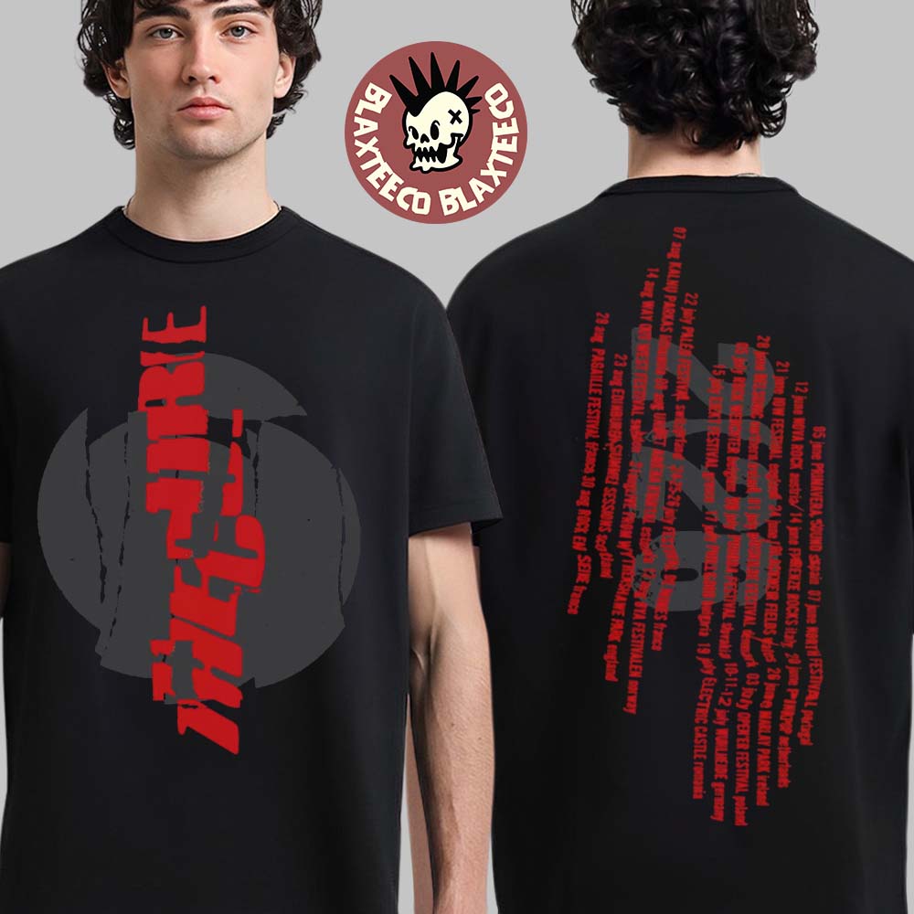 The Cure Festival Summer 2026 Merch Black And Red Logo With Dateback T-Shirt Unisex T-shirt, Sweatshirt, Hoodie, Long Sleeve Tee - T-Shirt, Sweatshirt, Hoodie