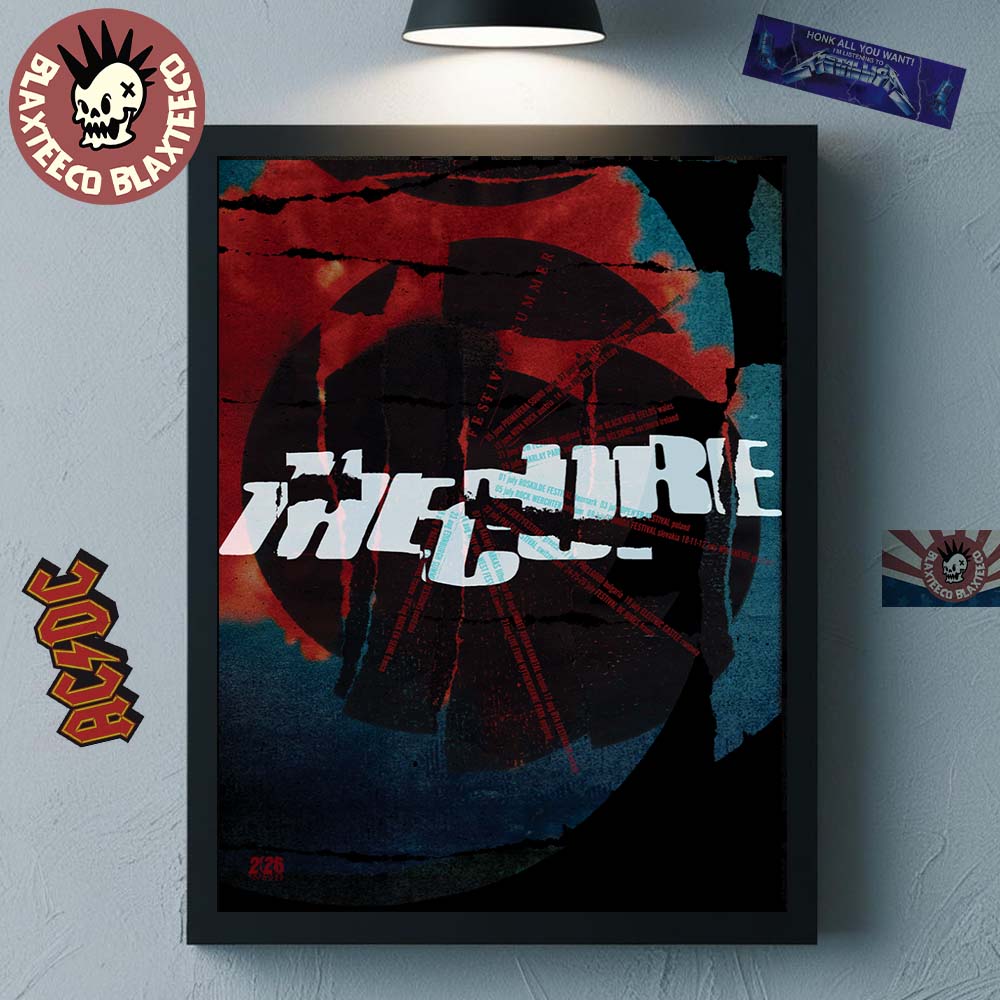 The Cure Festival Summer 2026 Merch Poster Canvas For Home Decor Unisex T-shirt, Sweatshirt, Hoodie, Long Sleeve Tee - T-Shirt, Sweatshirt, Hoodie