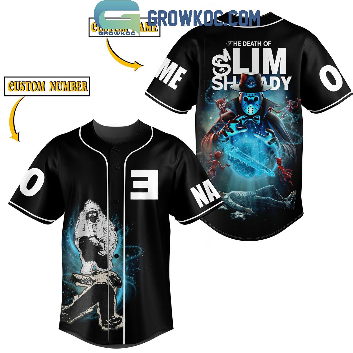 The Death Of Slim Shady The Killer Eminem Personalized Baseball Jersey baseball jersey product view 1