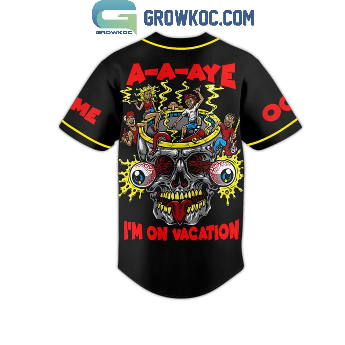 The Dirty Heads A-A-Aye I’m On Vacation Personalized Baseball Jersey baseball jersey product view 3