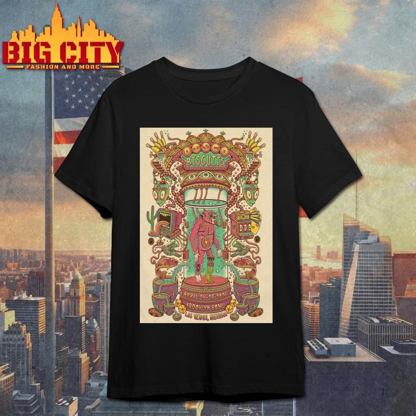The Disco Biscuits Apr 24-26 2026 Brooklyn Bowl In Las Vegas NV Poster Shirt Unisex T-shirt, Sweatshirt, Hoodie, Long Sleeve Tee - T-Shirt, Sweatshirt, Hoodie