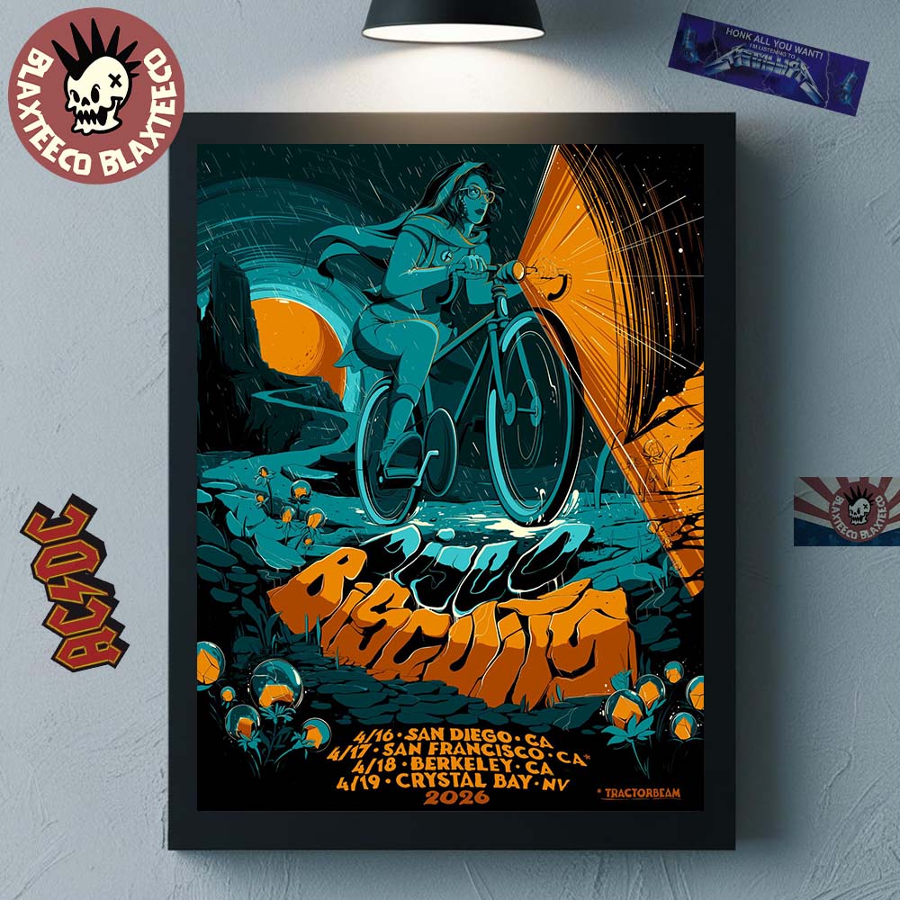 The Disco Biscuits Bicycle Day West Coast 2026 Tour California And Nevada Dates From April 16 To 19 2026 Home Decor Poster Canvas - T-Shirt, Sweatshirt, Hoodie