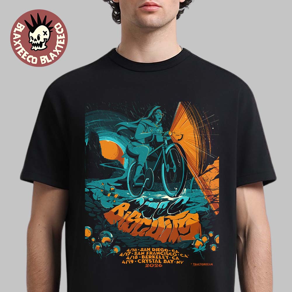 The Disco Biscuits Bicycle Day West Coast 2026 Tour California And Nevada Dates From April 16 To 19 2026 T-Shirt - T-Shirt, Sweatshirt, Hoodie