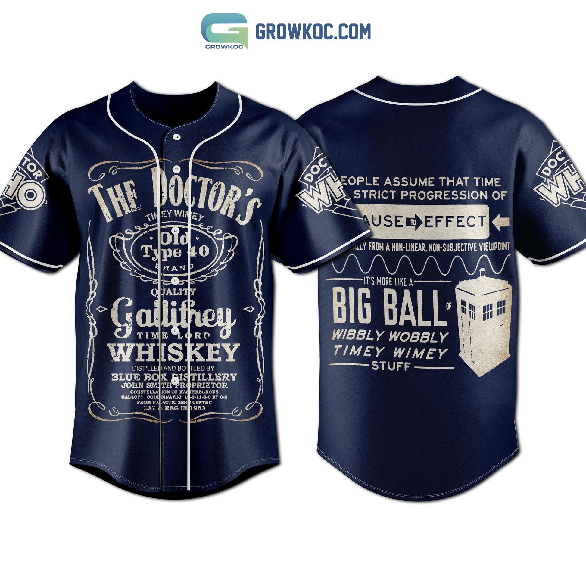 The Doctor Who Big Ball Of Wibbly Wobbly Timey Wimey Stuff Baseball Jersey baseball jersey product view 1
