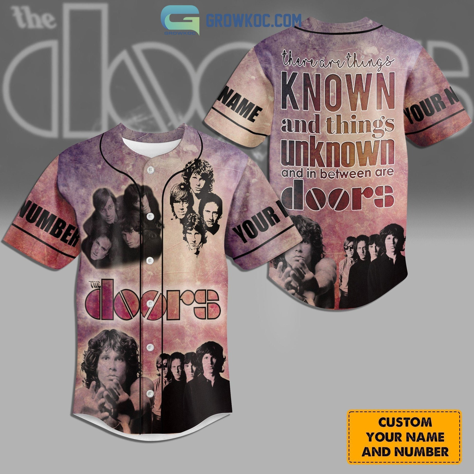 The Doors There Are Things Known And Things Unknow And In Between Are Doors Personalized Baseball Jersey baseball jersey product view 1