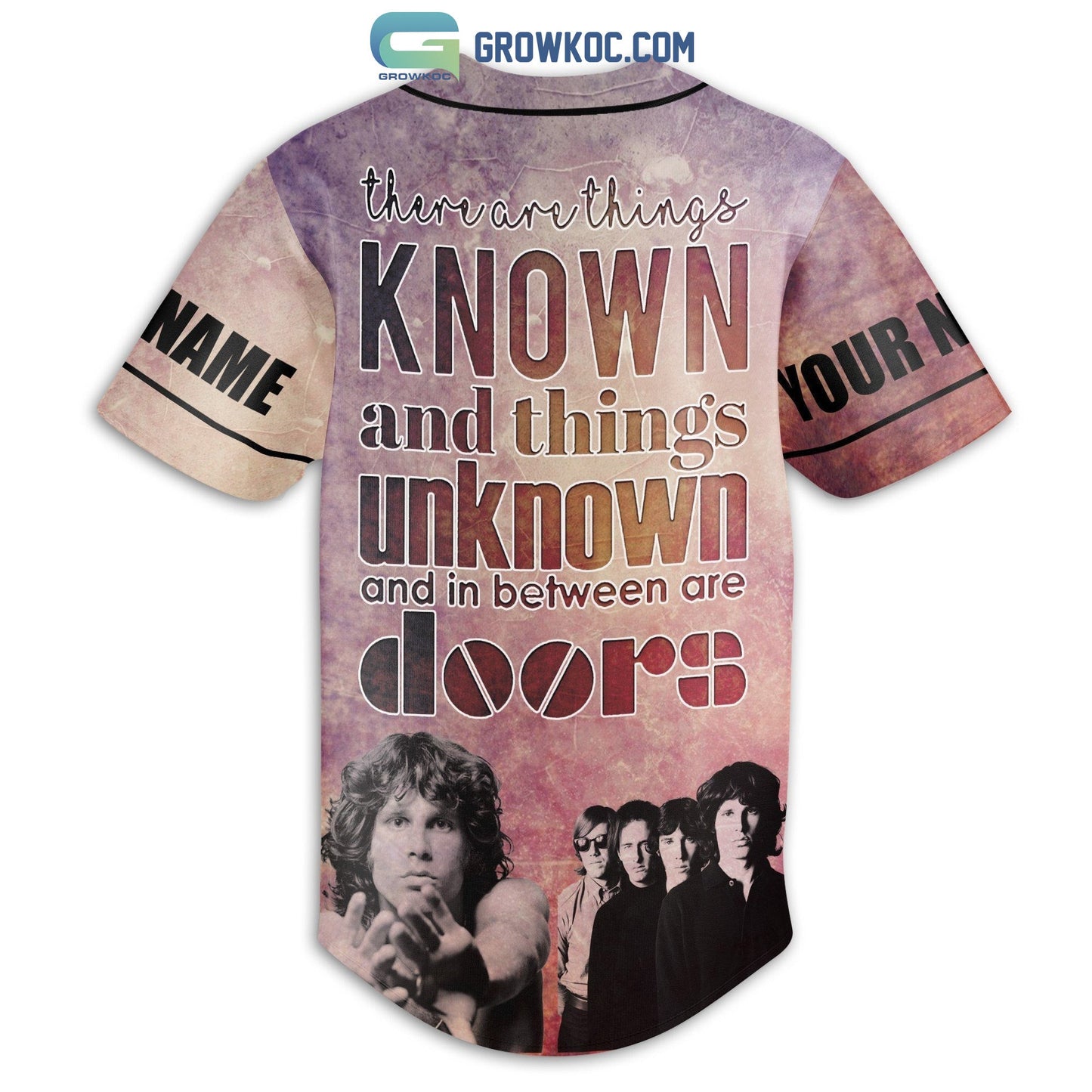 The Doors There Are Things Known And Things Unknow And In Between Are Doors Personalized Baseball Jersey baseball jersey product view 3