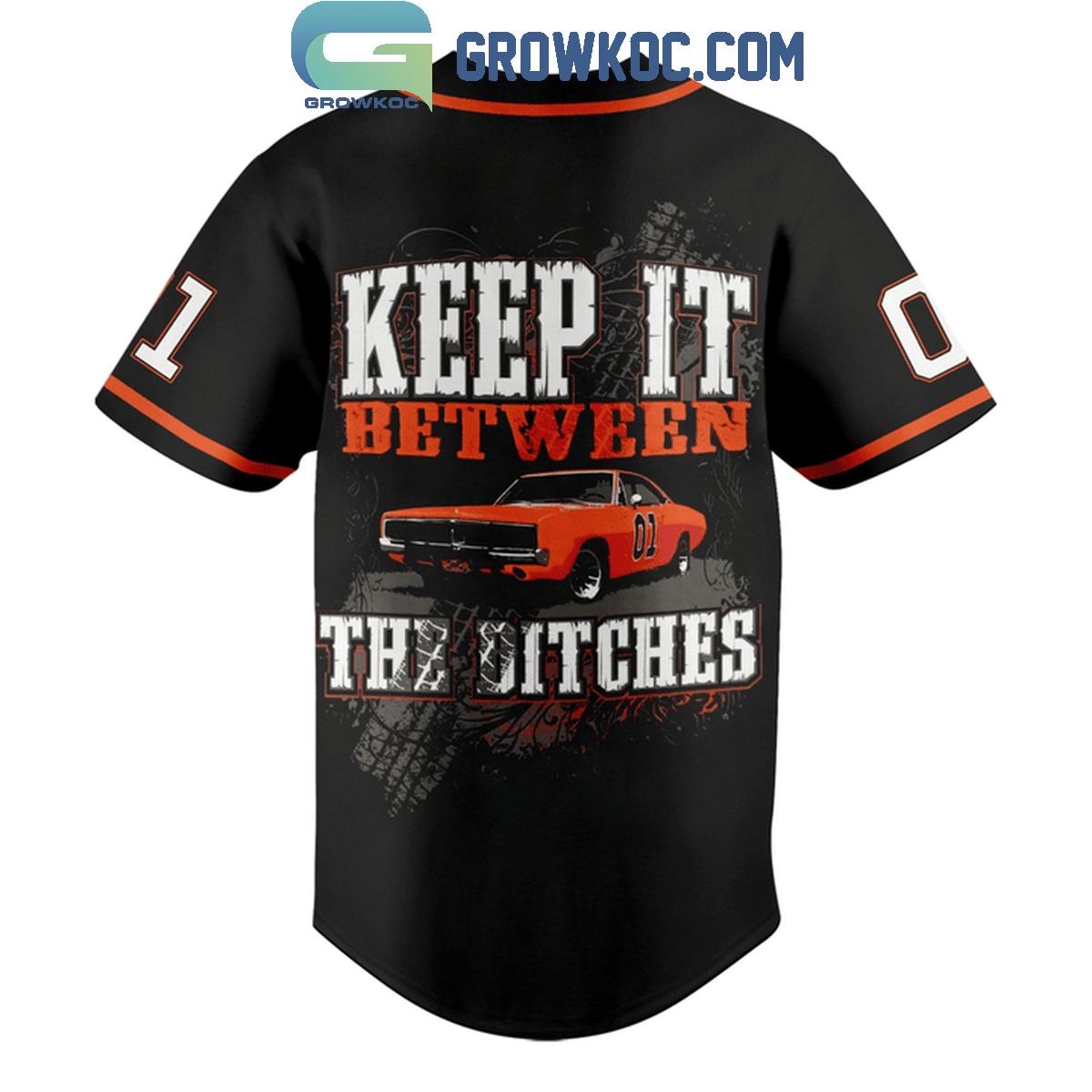 The Dukes Of Hazzard Keep It Between The Ditches Personalized Baseball Jersey baseball jersey product view 3