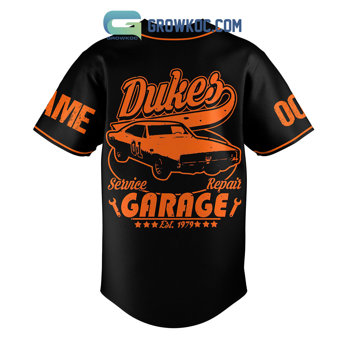 The Dukes of Hazzard Bo & Luke Duke’s Personalized Baseball Jersey baseball jersey product view 3