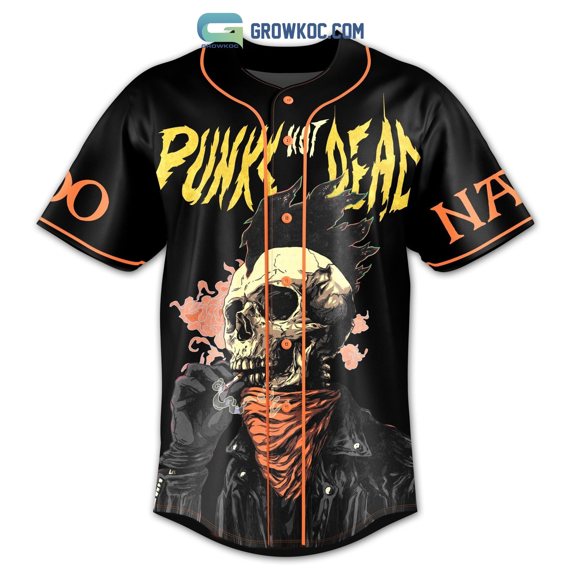 The Exploited Punks Not Dead Personalized Baseball Jersey baseball jersey product view 2