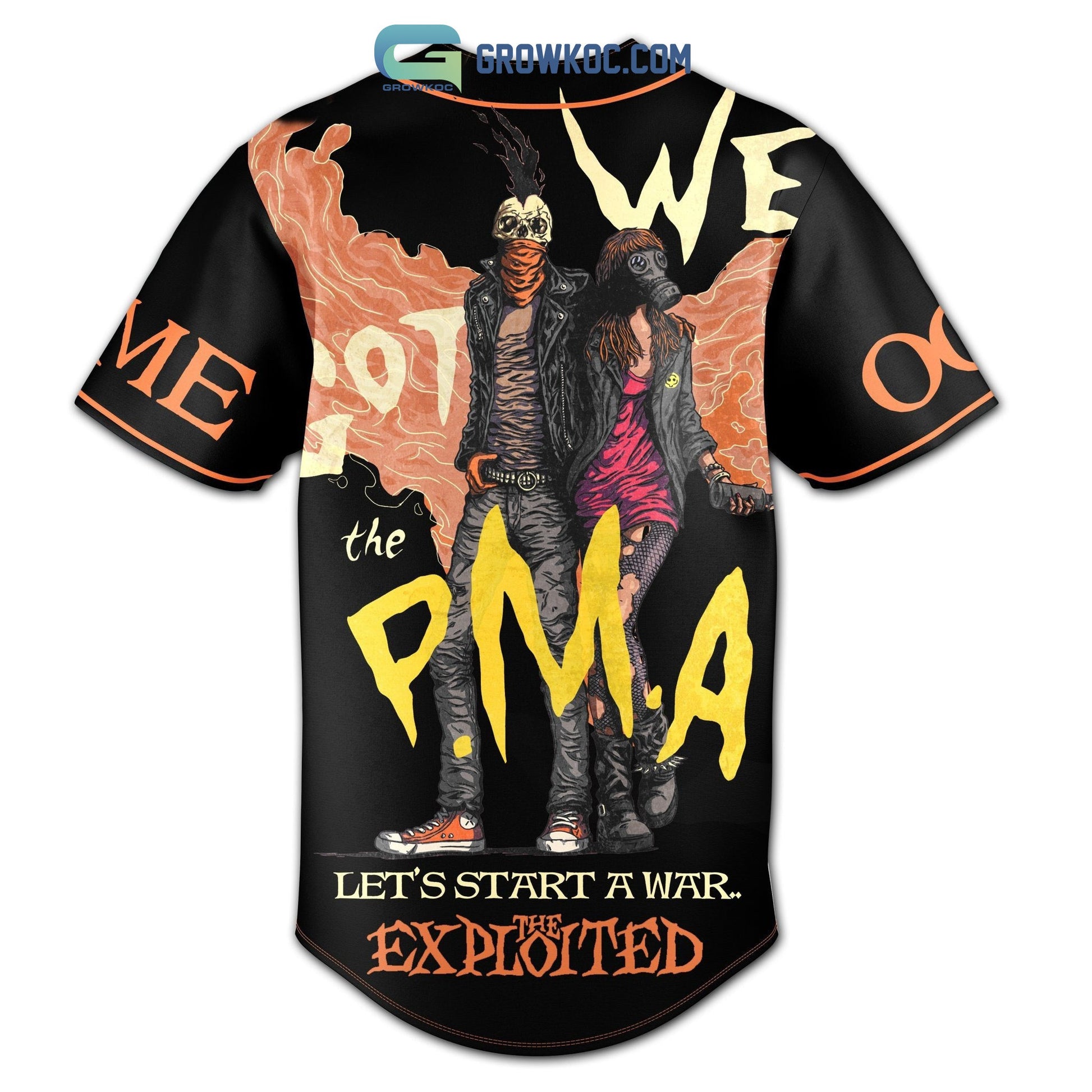 The Exploited Punks Not Dead Personalized Baseball Jersey baseball jersey product view 3