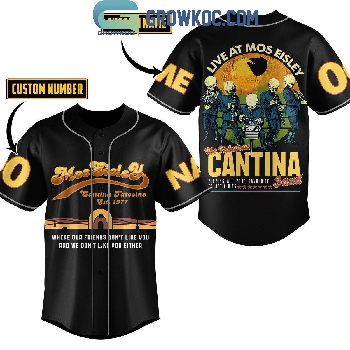 The Fabulous Cantina Band Live At Mos Eisley Personalized Baseball Jersey baseball jersey product view 1