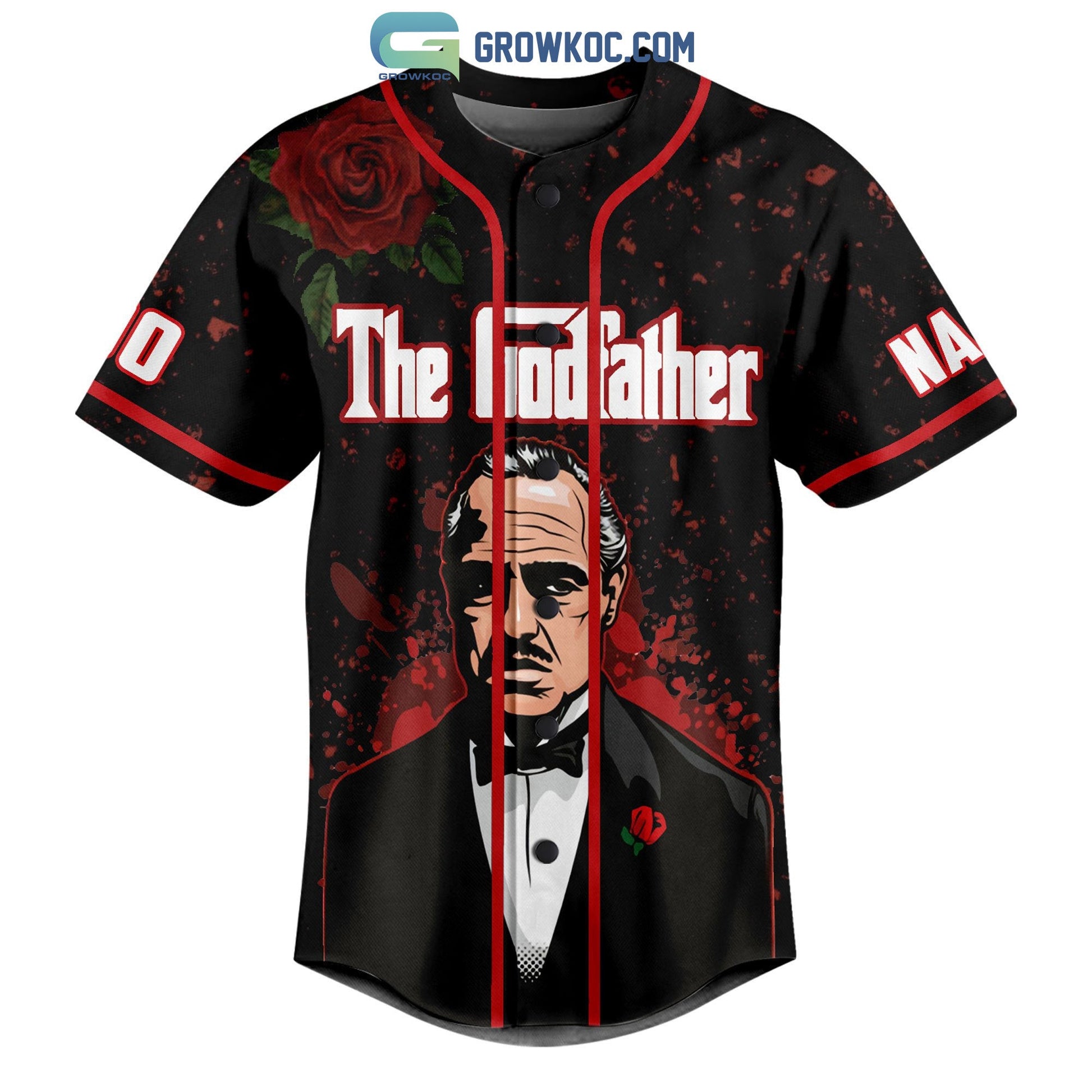 The Godfather I’m Gonna Make Him An Offer He Can’t Refuse Personalized Baseball Jersey baseball jersey product view 2